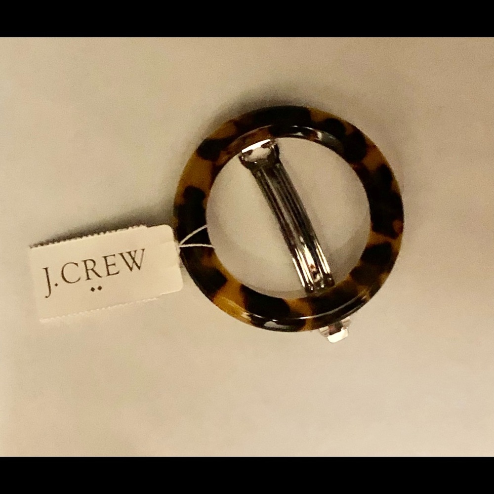 J. Crew Tortoise Shell Circle Hair Barrette Clip